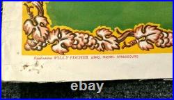 Ancienne Affiche Le Vignoble d'Alsace Michel Strasbourg Willy Fischer An 50