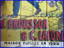 Ancienne Affiche Lithographié Publicitaire M. Brousson & LAFOND signée M. Duzolle