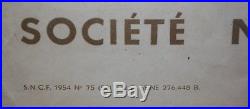 Ancienne Affiche Publicitaire S. N. C. F. Provence, Jal, 1954