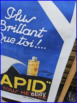 Ancienne Affiche Publicitaire The RAPID par DION