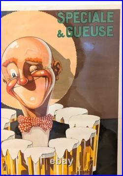 Ancienne Affiche publicitaire Brasserie Vandenkerckhoven Signé OK Gerard TBE