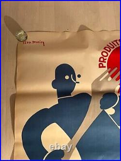 Ancienne Affiche publicitaire Charcuterie ROESS Art Déco 1933 Leon Dupin Paris