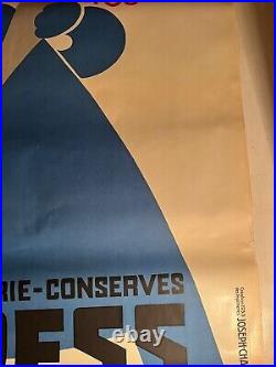 Ancienne Affiche publicitaire Charcuterie ROESS Art Déco 1933 Leon Dupin Paris
