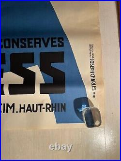 Ancienne Affiche publicitaire Charcuterie ROESS Art Déco 1933 Leon Dupin Paris