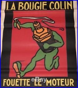 Ancienne affiche LA BOUGIE COLIN 120X80