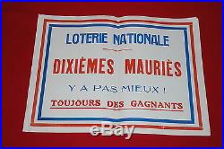 Ancienne affiche Loterie Nationale dixième Mauriès