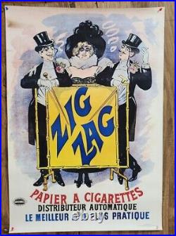Ancienne affiche Zig Zag papier à cigarettes
