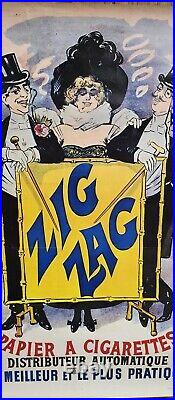 Ancienne affiche Zig Zag papier à cigarettes