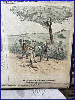 Ancienne affiche carte Deyrolle Accidents Empoisonnements pédagogique