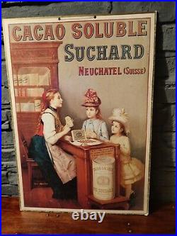 Ancienne affiche cartonné chocolat Suchard