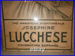 Ancienne affiche opéra Joséphine Lucchese New York Philadelphia nightingale