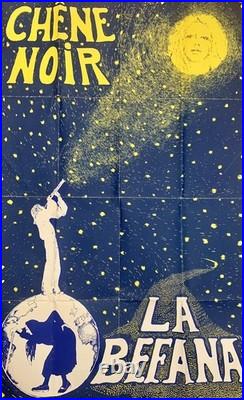 Ancienne affiche originale théâtre Avignon chêne noir La Befana Gérard GELAS