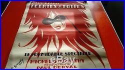 Ancienne affiche poster authentique Folies Bergère Gyarmathy 1950