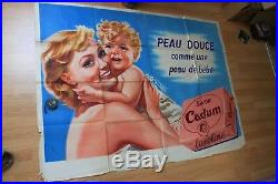 Ancienne affiche poster lithographie Bébé Cadum savon Arsene Le Feuvre