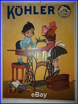 Ancienne affiche publicité cartonnée KOHLER 1927 antique poster publicity