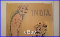 Ancienne affiche publicitaire Air India