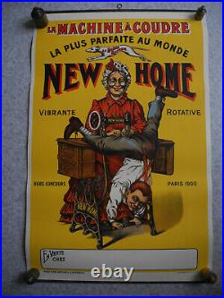 Ancienne affiche publicitaire machine à coudre vintage french poster plakat déco