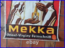 Ancienne et originale affiche publicitaire tabac Cruwell MEKKA 1950 Vintage