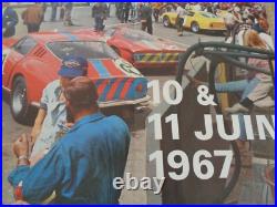 Andre Delourmel Affiche Ancienne Auto 24h 24 Heures Du Mans 1967 Vintage Poster