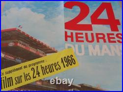 Andre Delourmel Affiche Ancienne Auto 24h 24 Heures Du Mans 1967 Vintage Poster