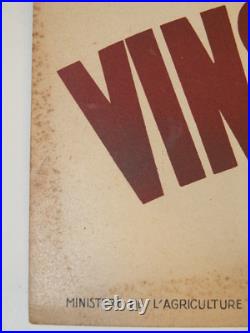 André GALLAND Vins de France, affichette cartonnée originale datée 1937
