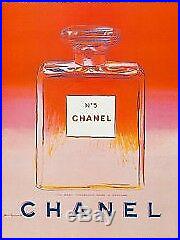 Andy Warhol / Chanel N°5. / Orange-Parme/ Grand Format. 47 x 63