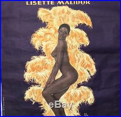 Aslan Grande Affiche Originale 1975 Lisette Malidor Casino Paris Vintage Poster