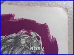 Aslan Lot De 5 Affiches / Posters Dessins Au Crayon Papier Sur Fond Couleur