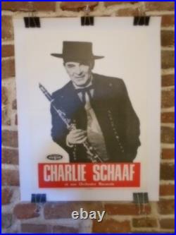 Authentique Affiche Ancienne Charlie Schaff Et Son Orchestre Bavarois