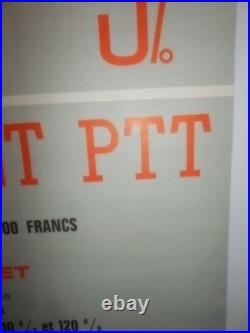Authentique Affiche Ancienne Emprunt 5% Ptt 1964