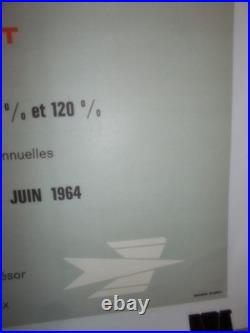 Authentique Affiche Ancienne Emprunt 5% Ptt 1964