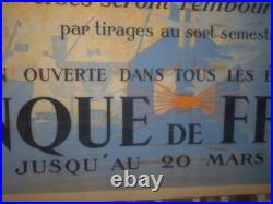 Authentique Affiche Ancienne Emprunt National Banque De France Mars 1920