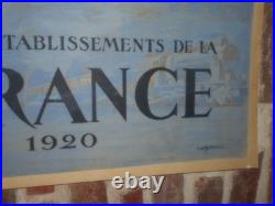Authentique Affiche Ancienne Emprunt National Banque De France Mars 1920