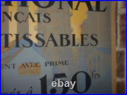 Authentique Affiche Ancienne Emprunt National Banque De France Mars 1920