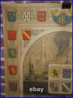 Authentique Affiche Ancienne Empruunt National 1920 Jacquier Et Cie A Lyon
