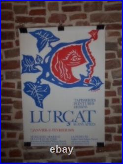 Authentique Affiche Ancienne Exposition Lurcat Du 7 Janvier Au 15 Fevrier 1976