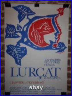 Authentique Affiche Ancienne Exposition Lurcat Du 7 Janvier Au 15 Fevrier 1976