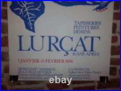 Authentique Affiche Ancienne Exposition Lurcat Du 7 Janvier Au 15 Fevrier 1976