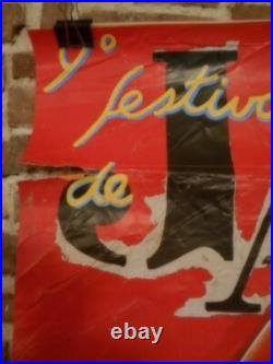 Authentique Affiche Ancienne Festival De Jazz En 1988