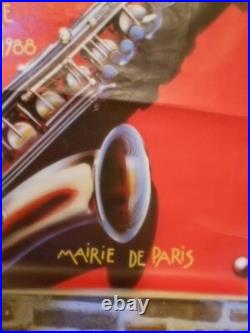Authentique Affiche Ancienne Festival De Jazz En 1988