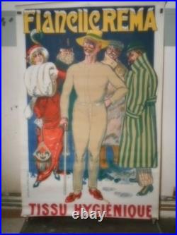 Authentique Affiche Ancienne Flanelle Rema