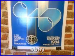 Authentique Affiche Ancienne Meeting Aerien De 1984 En Hongrie