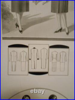 Authentique Affiche Ancienne Mode Feminine Vers 1930
