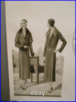 Authentique Affiche Ancienne Mode Feminine Vers 1930