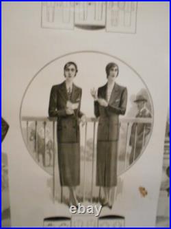 Authentique Affiche Ancienne Mode Feminine Vers 1930