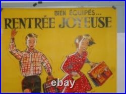 Authentique Affiche Ancienne Rentree Joyeuse