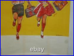 Authentique Affiche Ancienne Rentree Joyeuse