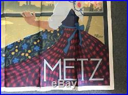 Authentique Affiche Ancienne Vintage Poster Metz Par Pellon 57 Moselle