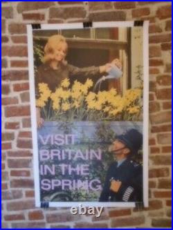 Authentique Affiche Ancienne Visit Britain In The Spring