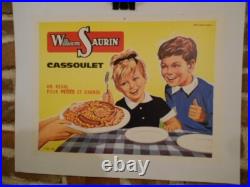 Authentique Affiche Ancienne William Saurin